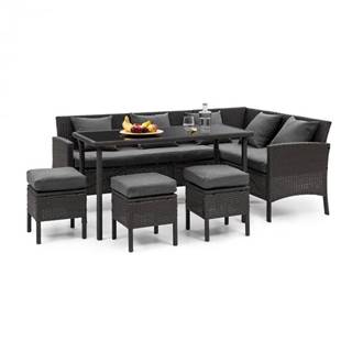 Blumfeldt  Titania Dining Lounge Set, záhradná sedacia súprava, čierna/tmavosivá, značky Blumfeldt