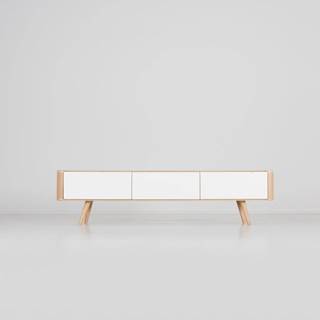 Televízny stolík z dubového dreva Gazzda Ena, 180 × 42 × 45 cm