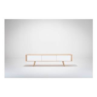 Televízny stolík z dubového dreva Gazzda Ena, 180 × 55 × 45 cm