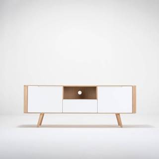 Gazzda Televízny stolík z dubového dreva  Ena Two, 160 × 42 × 60 cm, značky Gazzda
