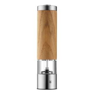 WMF Elektrický mlynček na korenie a soľ z dubového dreva , výška 21,5 cm, značky WMF