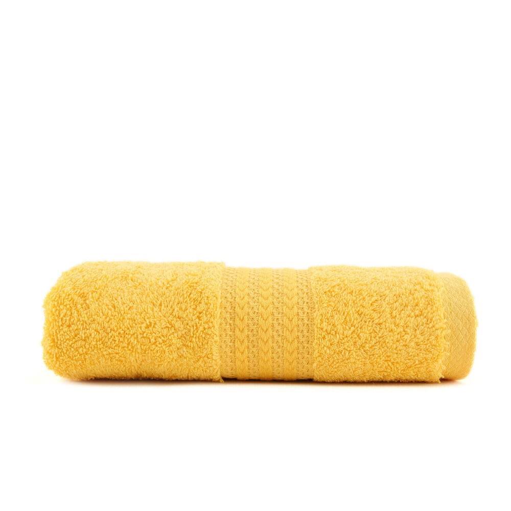 Hobby Žltý uterák z čistej bavlny Foutastic, 70 × 140 cm, značky Hobby