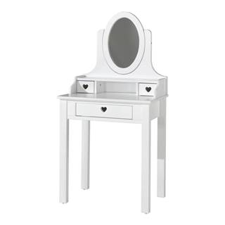 Vipack Biely toaletný stolík  Amori, výška 136 cm, značky Vipack