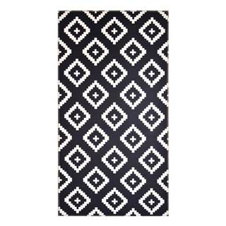 Vitaus Čierno-biely koberec  Geo Winston, 50 × 80 cm, značky Vitaus