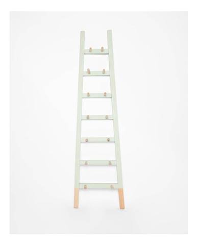 Svetlozelený odkladací dekoratívny rebrík z borovicového dreva Surdic Rosa