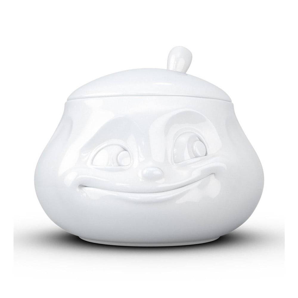 58products Biela usmievavá cukornička z porcelánu , značky 58products
