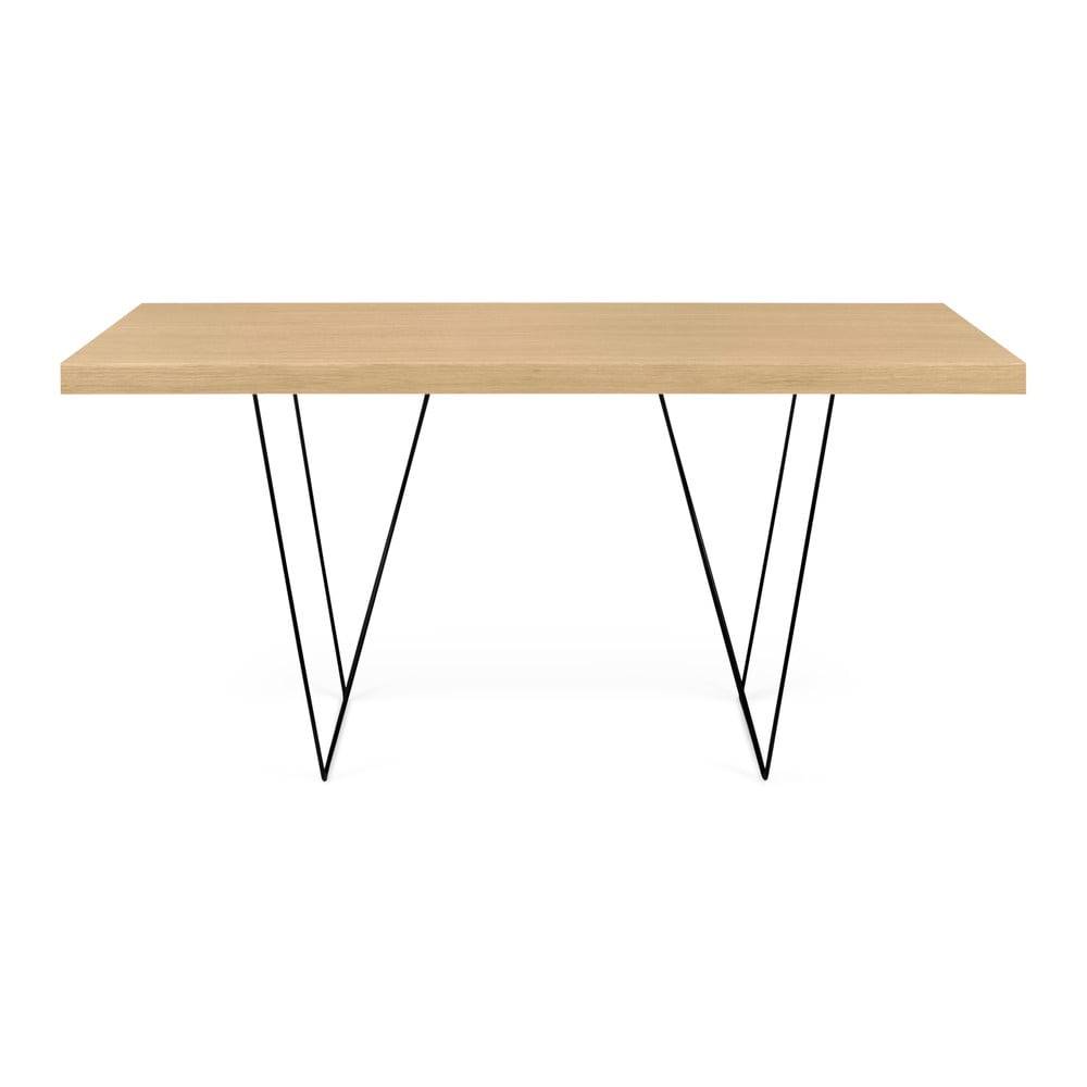 TemaHome Stôl s čiernymi nohami  Multi, 160 × 90 cm, značky TemaHome