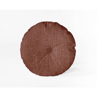 Hnedý vankúš Really Nice Things Cojin Redondo Burgundy, ⌀ 45 cm