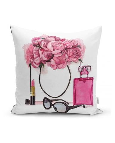 Obliečka na vankúš Minimalist Cushion Covers Pink Flowers and Perfume, 45 x 45 cm