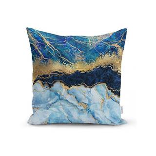 Minimalist Cushion Covers Obliečka na vankúš  Marble With Blue, 45 x 45 cm, značky Minimalist Cushion Covers
