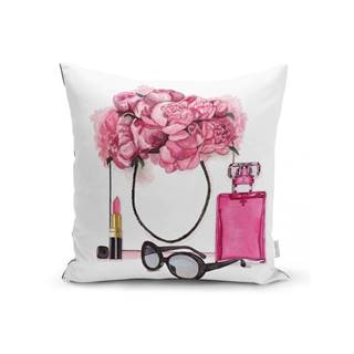 Minimalist Cushion Covers Obliečka na vankúš  Pink Flowers and Perfume, 45 x 45 cm, značky Minimalist Cushion Covers