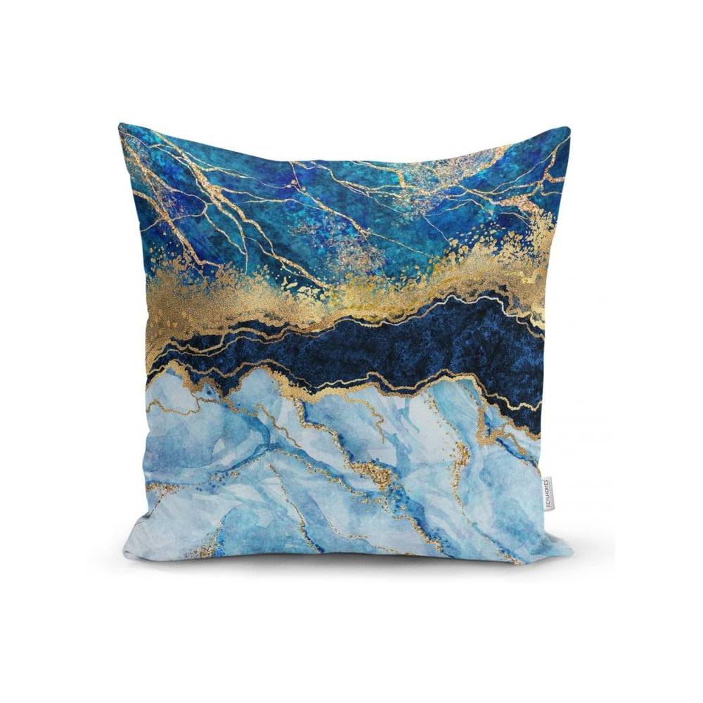 Minimalist Cushion Covers Obliečka na vankúš  Marble With Blue, 45 x 45 cm, značky Minimalist Cushion Covers