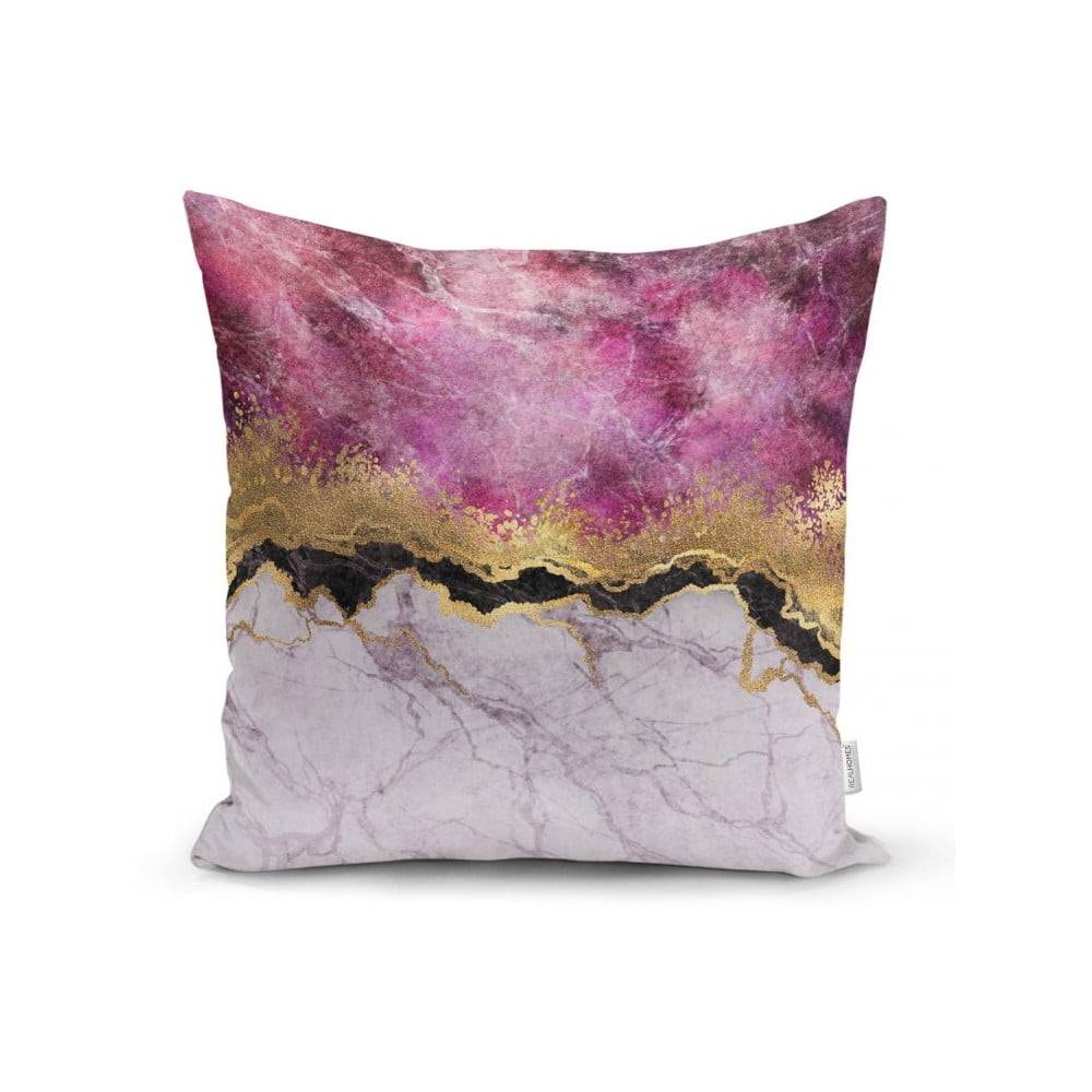 Minimalist Cushion Covers Obliečka na vankúš  Marble With Pink And Gold, 45 x 45 cm, značky Minimalist Cushion Covers