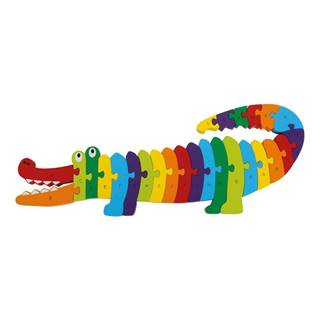 Vzdelávacie drevené puzzle Legler Crocodile ABC