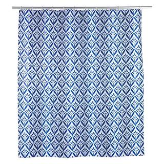 Modrý sprchový záves Wenko Lorca, 180 × 200 cm