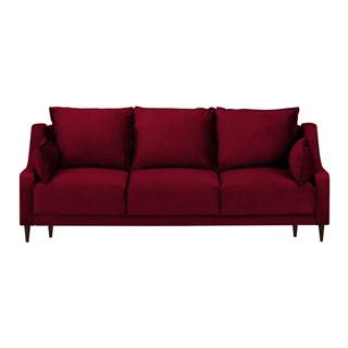 Mazzini Sofas Červená zamatová rozkladacia pohovka s úložným priestorom  Freesia, 215 cm, značky Mazzini Sofas