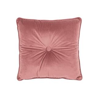 Tiseco Home Studio Ružový vankúš  Velvet Button, 45 x 45 cm, značky Tiseco Home Studio