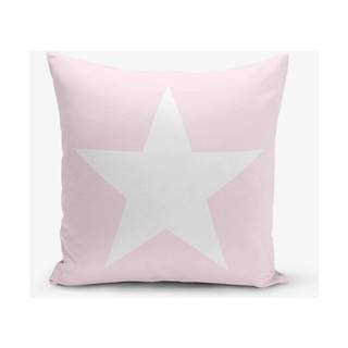 Minimalist Cushion Covers Obliečka na vankúš s prímesou bavlny  Star Pink, 45 × 45 cm, značky Minimalist Cushion Covers