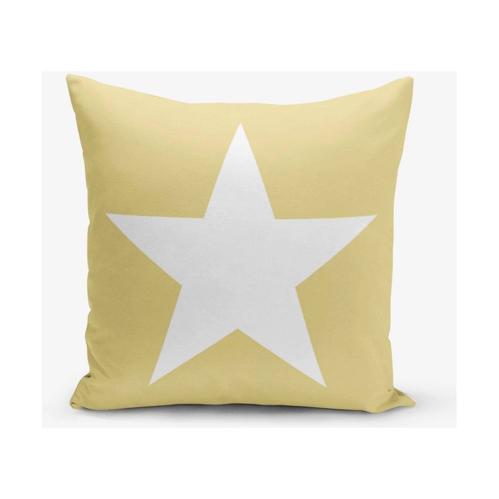 Minimalist Cushion Covers Žltá obliečka na vankúš  Stars, 45 × 45 cm, značky Minimalist Cushion Covers