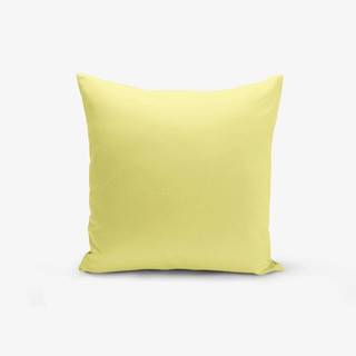 Minimalist Cushion Covers Žltá obliečka na vankúš s prímesou bavlny  , 45 × 45 cm, značky Minimalist Cushion Covers