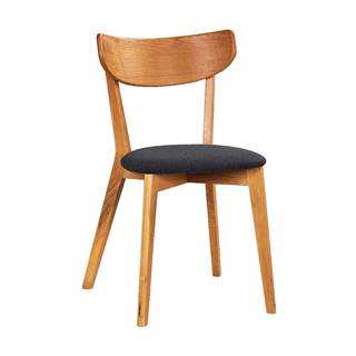 Rowico Hnedá dubová jedálenská stolička s tmavosivým sedadlom  Ami, značky Rowico