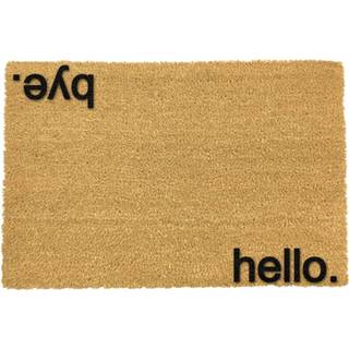 Artsy Doormats Čierna rohožka z prírodného kokosového vlákna  Hello, Bye, 40 x 60 cm, značky Artsy Doormats