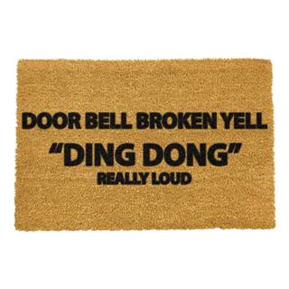 Artsy Doormats Rohožka z prírodného kokosového vlákna  Yell Ding Dong, 40 x 60 cm, značky Artsy Doormats
