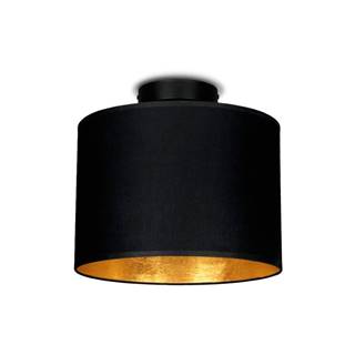 Sotto Luce Čierne stropné svietidlo s detailom v zlatej farbe  Mika, Ø 25 cm, značky Sotto Luce