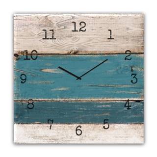 Styler Nástenné hodiny  Glassclock Blue Wood, 30 × 30 cm, značky Styler