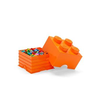Oranžový úložný box štvorec LEGO®