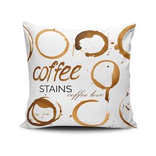 Vankúš Coffee Stains, 45 × 45 cm