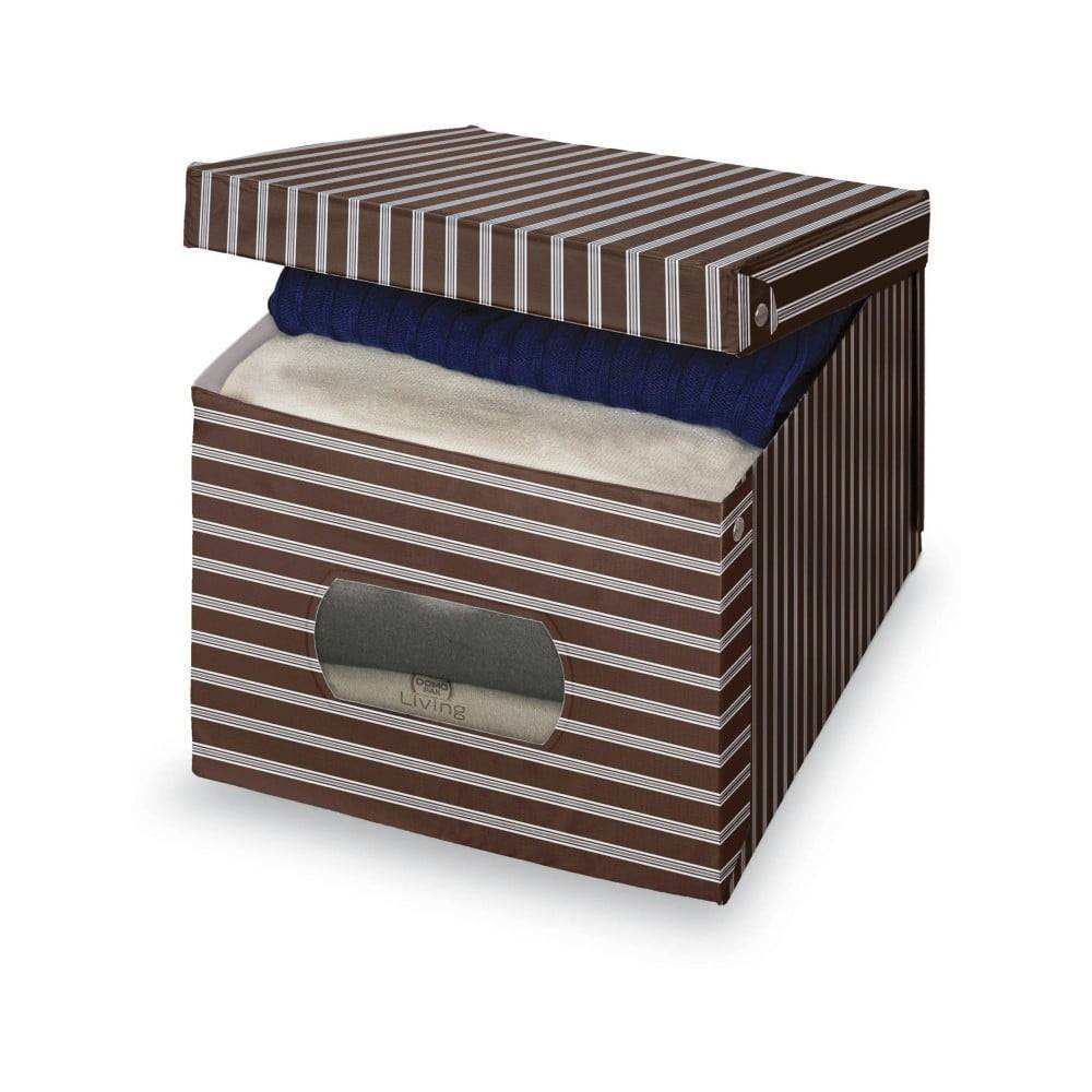 Domopak Hnedo-sivý úložný box  Living, 31 × 50 cm, značky Domopak