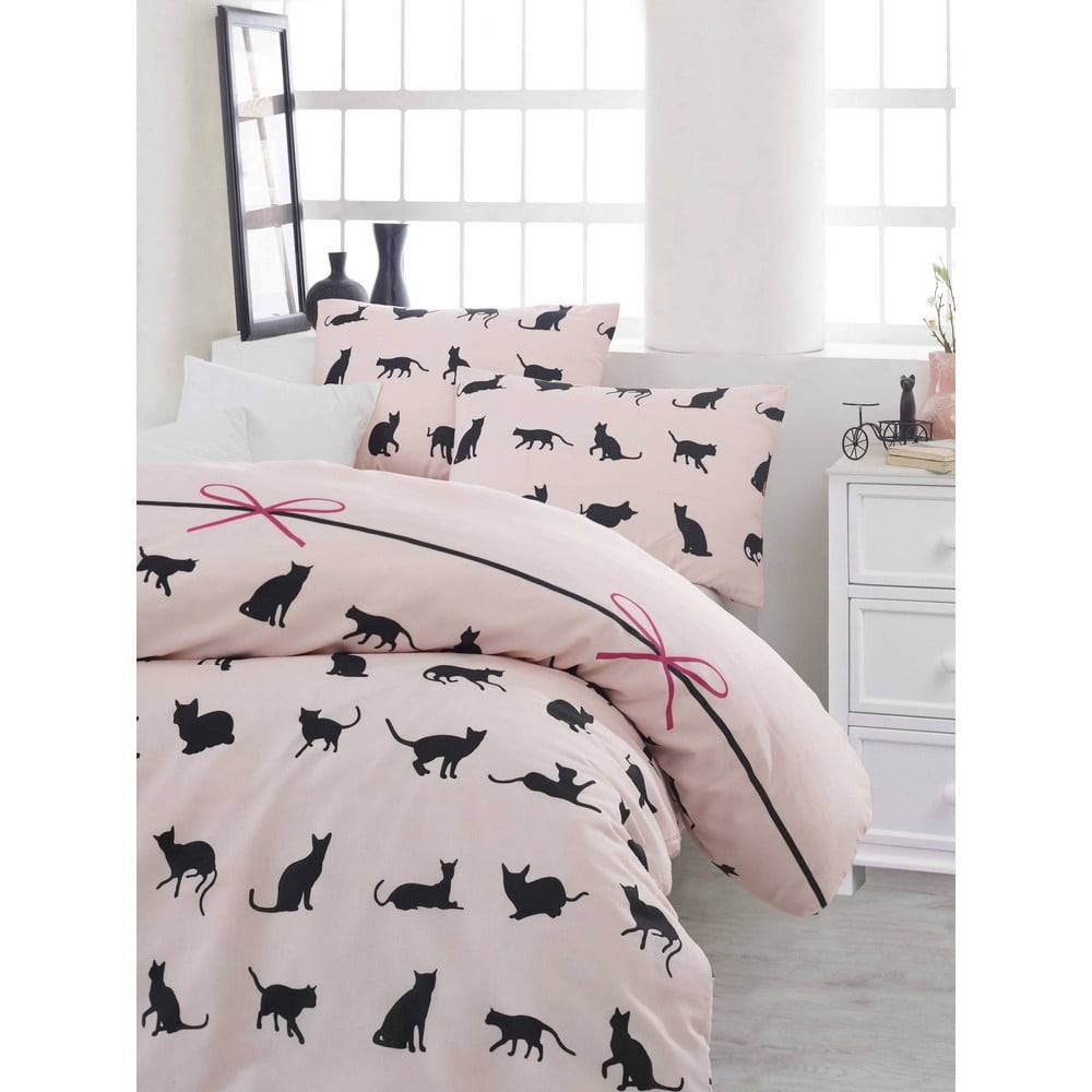 Eponj Home Obliečky s plachtou na dvojlôžko Cats, 200 × 220 cm, značky Eponj Home