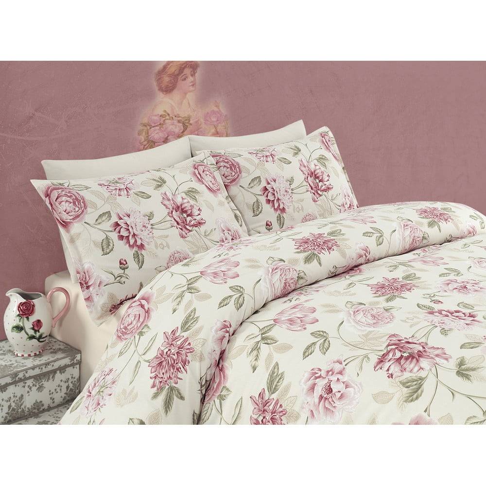 Eponj Home Ružové obliečky na dvojlôžko Care, 200 × 220 cm, značky Eponj Home