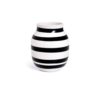 Kähler Design Čierno-biela kameninová váza  Omaggio, výška 20 cm, značky Kähler Design