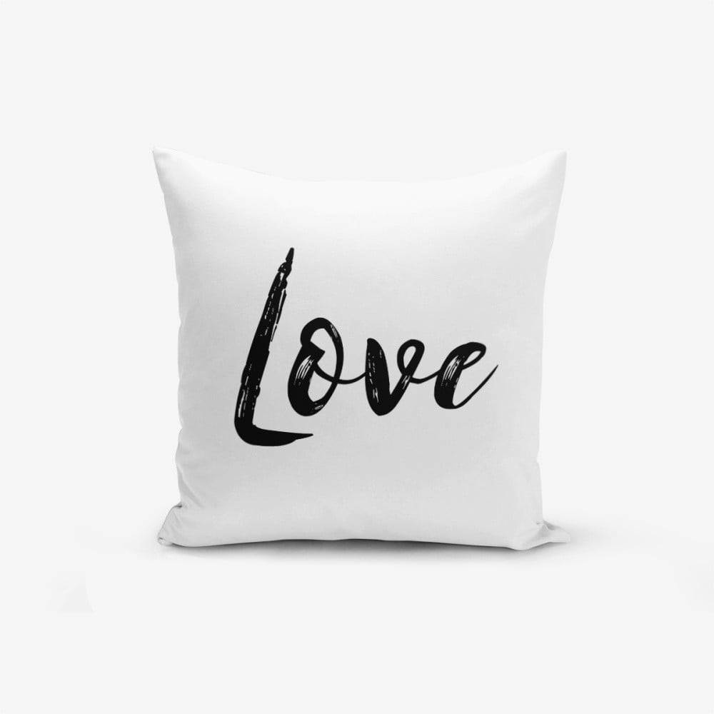 Minimalist Cushion Covers Obliečka na vankúš s prímesou bavlny  Love Writing, 45 × 45 cm, značky Minimalist Cushion Covers