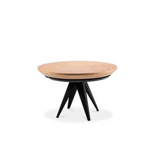 Windsor & Co Sofas Rozkladací stôl s čiernymi kovovými nohami  Magnus, ø 120 cm, značky Windsor & Co Sofas