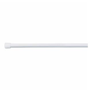 Biela tyč na sprchový záves s nastaviteľnou dĺžkou InterDesign, 127 - 221 cm