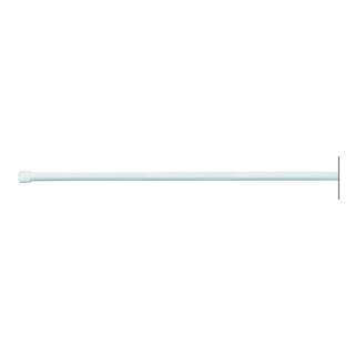 Biela tyč na sprchový záves s nastaviteľnou dĺžkou InterDesign, 198 - 275 cm