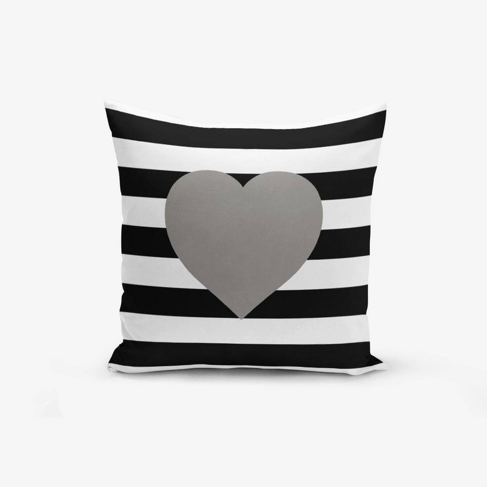 Minimalist Cushion Covers Obliečka na vaknúš s prímesou bavlny  Striped Grey, 45 × 45 cm, značky Minimalist Cushion Covers