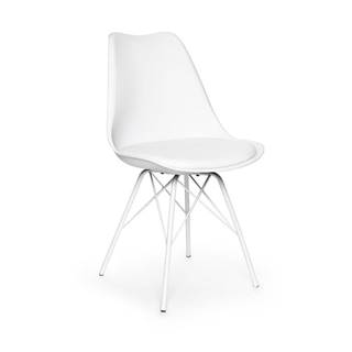 loomi.design Súprava 2 bielych stoličiek s bielym kovovým podstavcom Bonami Essentials Eco, značky loomi.design