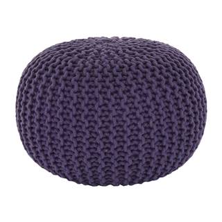 Pletený taburet fialová bavlna GOBI TYP 2