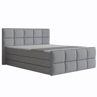Komfortná posteľ sivá látka 180x200 RAVENA MEGAKOMFORT