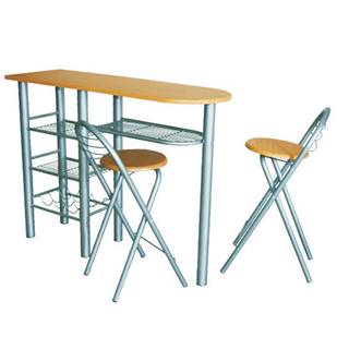 Komplet barový stôl + 2 stoličky buk 120x40 cm BOXER