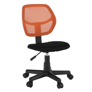 Otočná stolička oranžová/čierna MESH