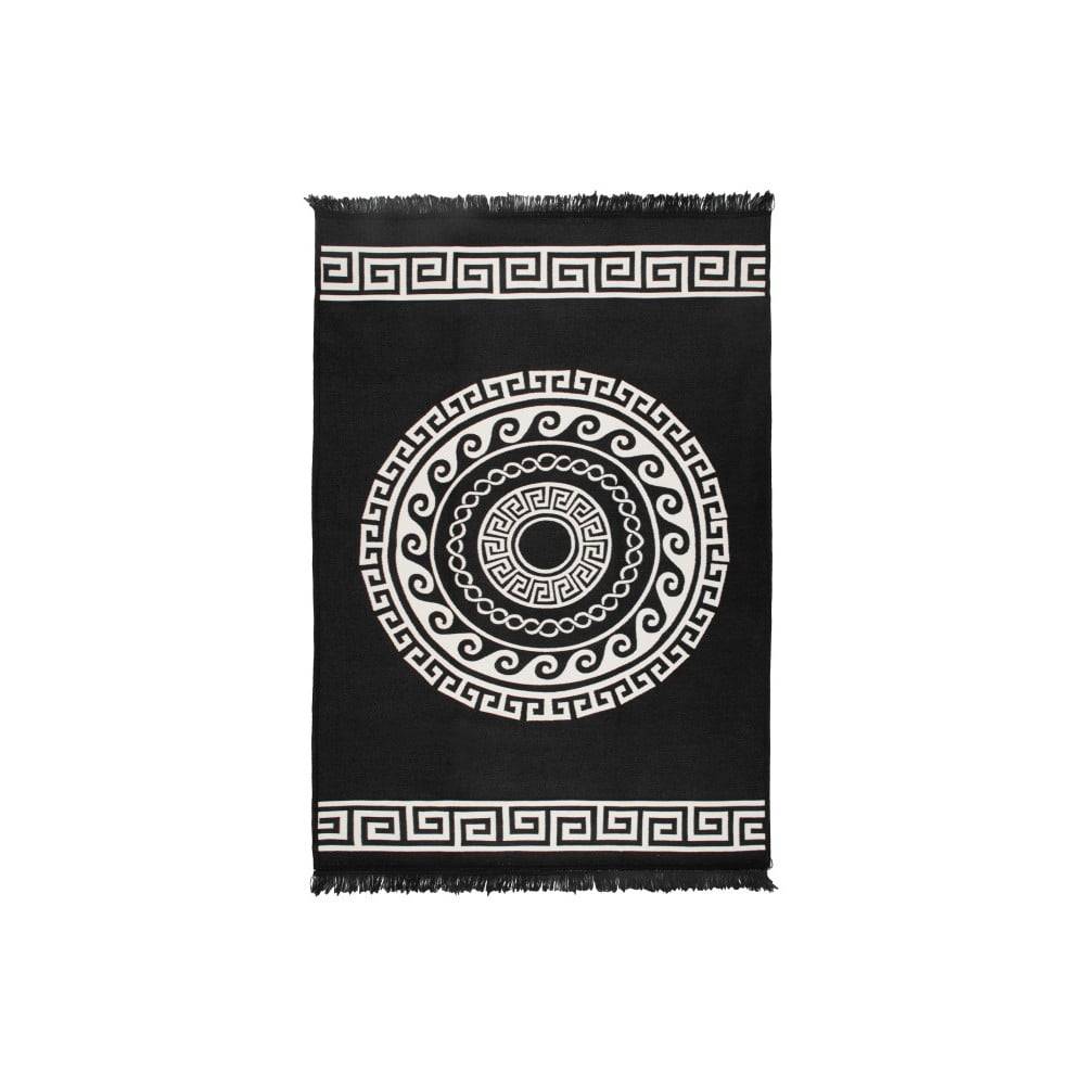 Cihan Bilisim Tekstil Béžovo-čierny obojstranný koberec Mandala, 120 × 180 cm, značky Cihan Bilisim Tekstil