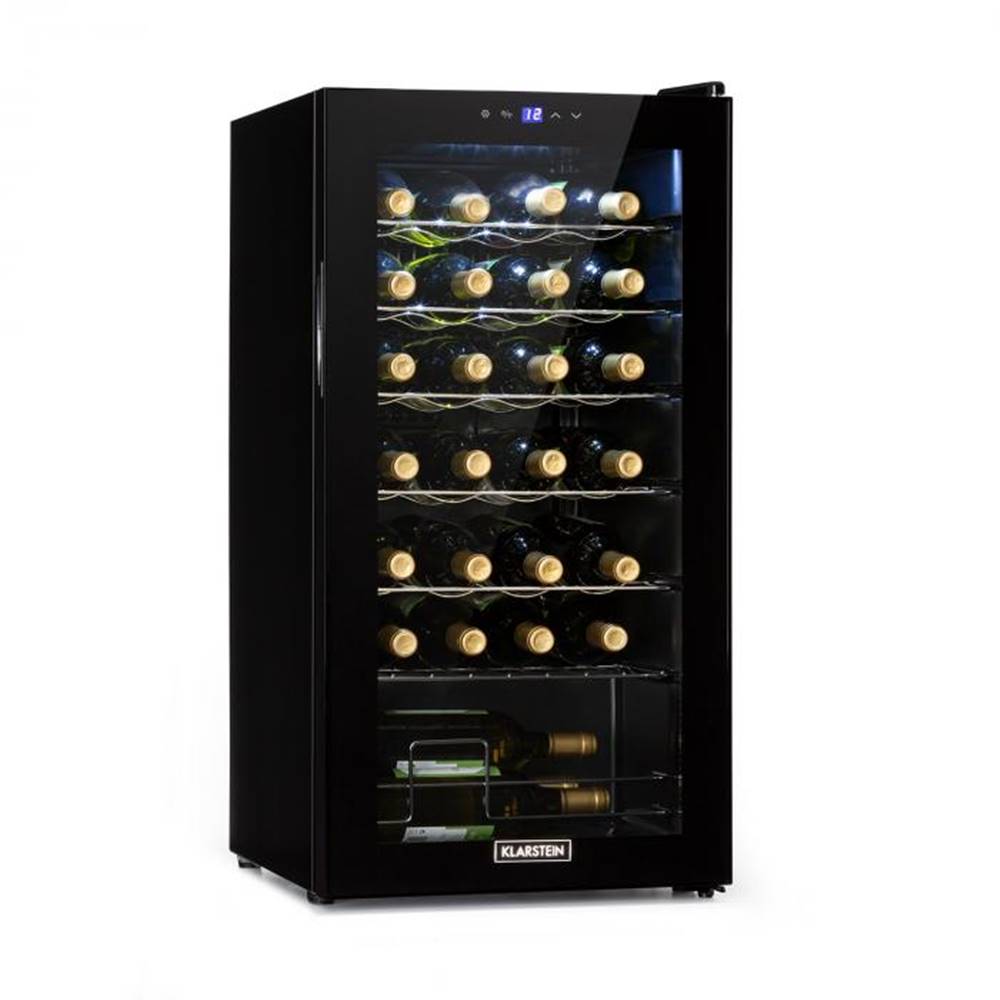 Klarstein  Shiraz 28 Uno, chladnička na víno, 74l , 28fl, dotykový ovládací panel, 5-18°C, značky Klarstein