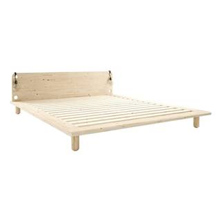 Karup Design Dvojlôžková posteľ z masívneho dreva s lampami  Peek, 140 x 200 cm, značky Karup Design