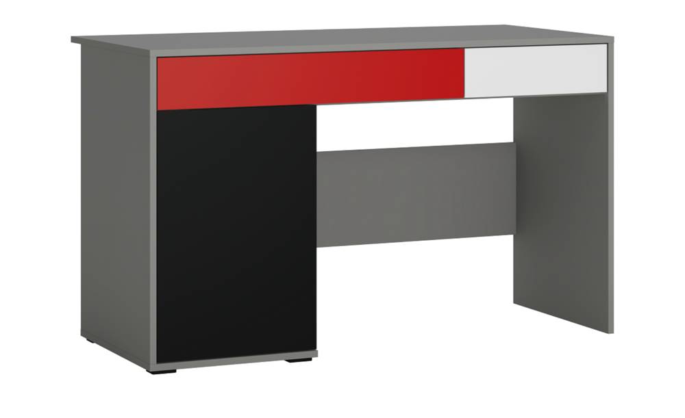 Sconto Písací stôl LASER červená/sivá, značky Sconto