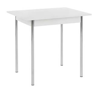 Sconto Jedálenský stôl KOELN II biela/chróm, značky Sconto